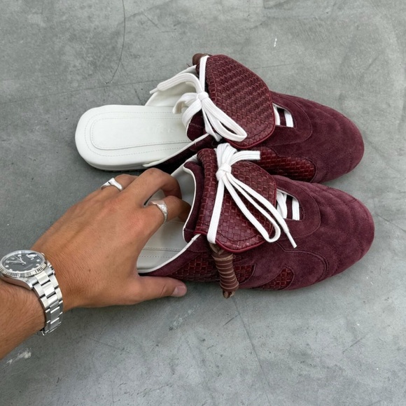 NWT Scuffers Iconic Mule Burgundy Red Wine Sneaker 40 - Picture 10 of 12